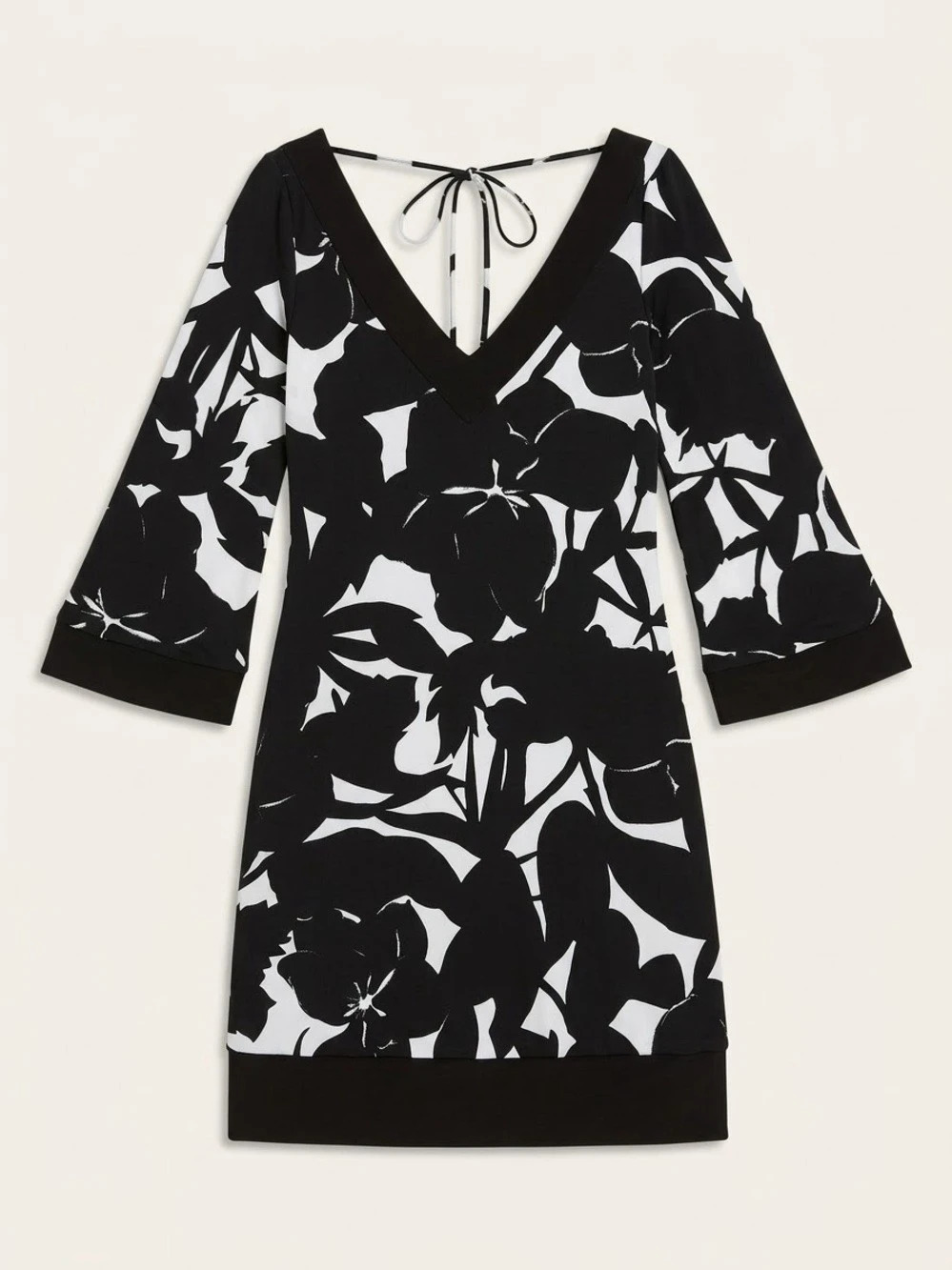White House Black Market Floral Mini Dress in Black & White Size XXSmall